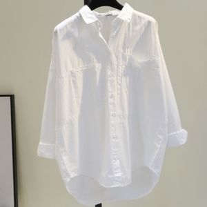 White cotton blouse lady